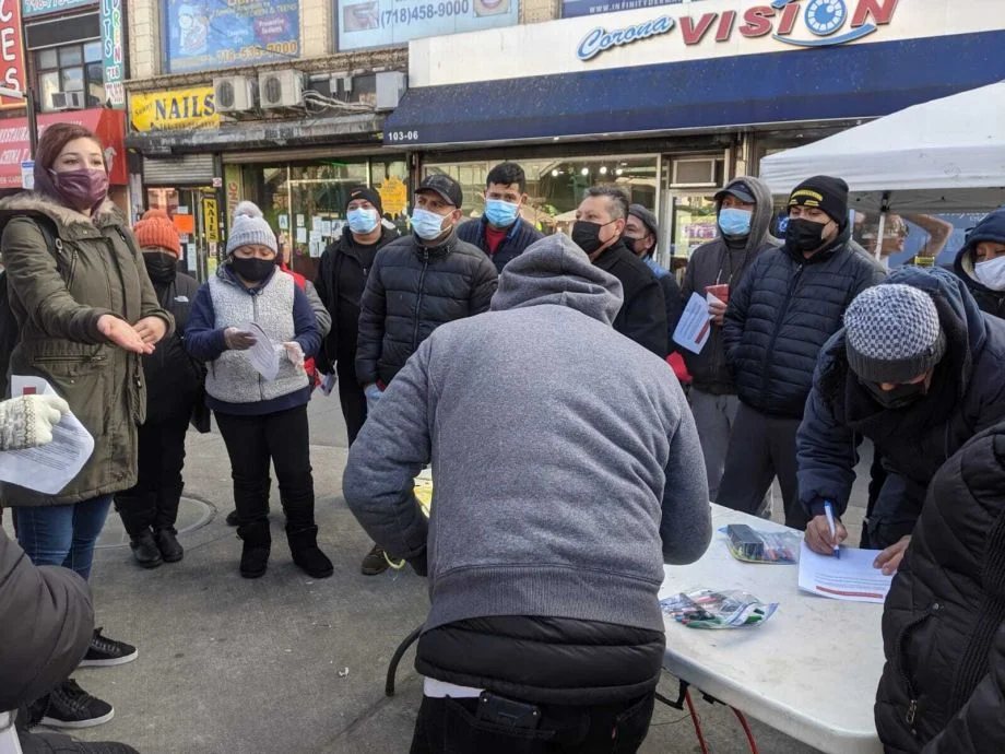 New York, NY - November 9, 2020: Street vendors sell counterfeits