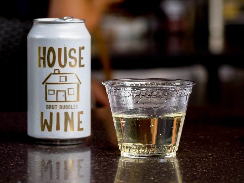House wine in can