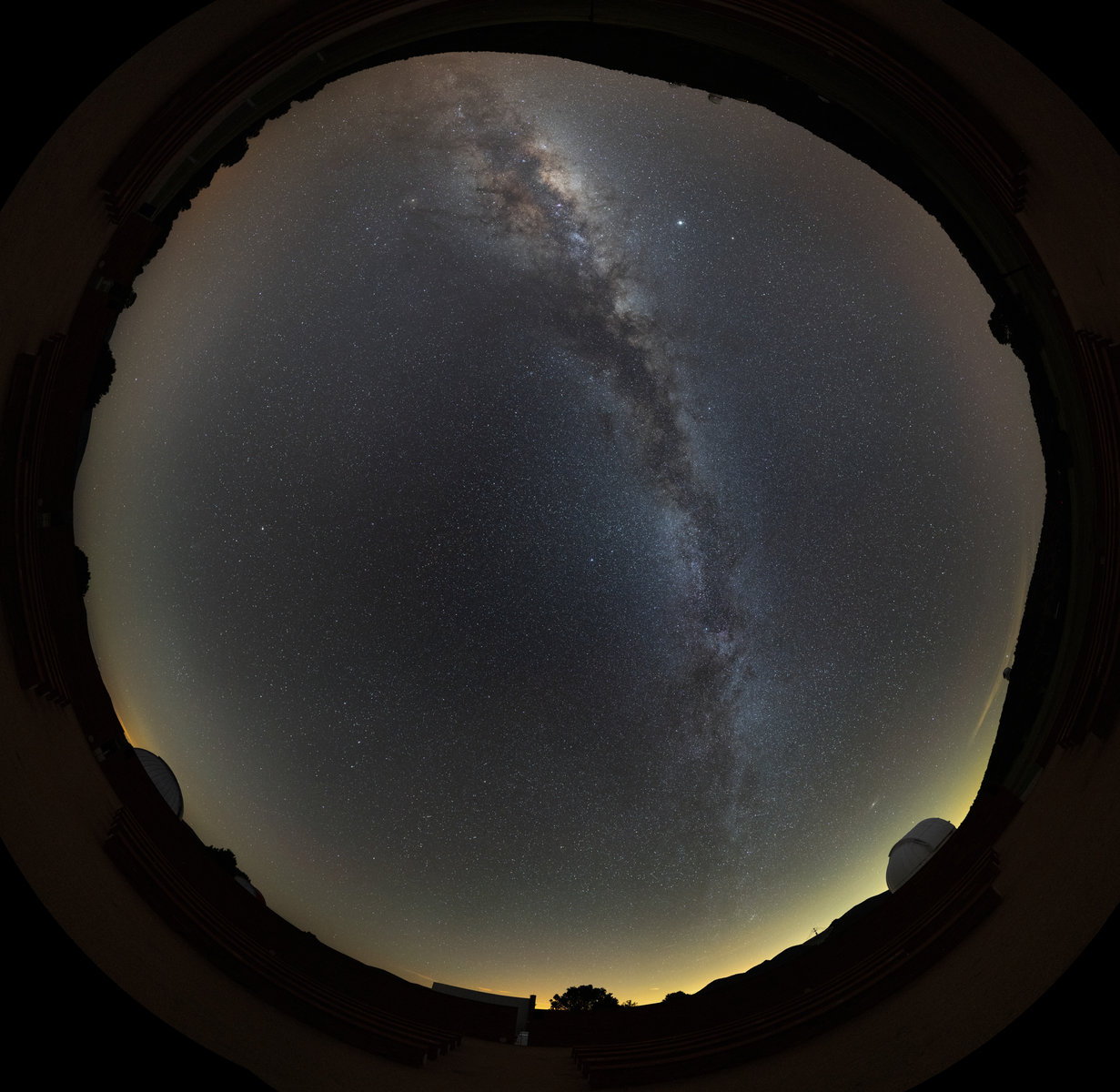 A 360 view of the night sky from the McDonald Observatory.