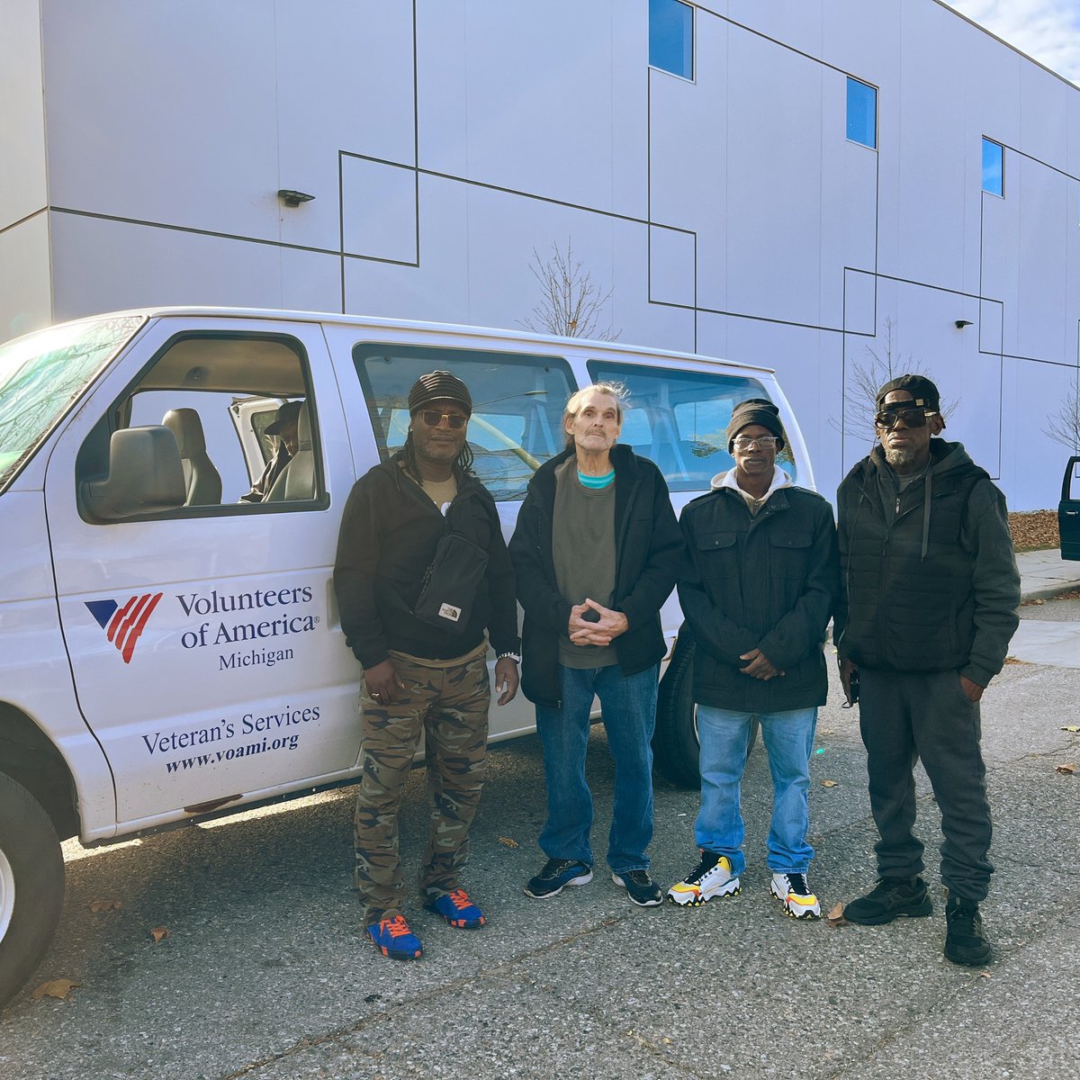 Josephus Anderson, third from left, with other Volunteers of America Michigan Veterans at the 2022 Detroit Veteran’s Day Parade