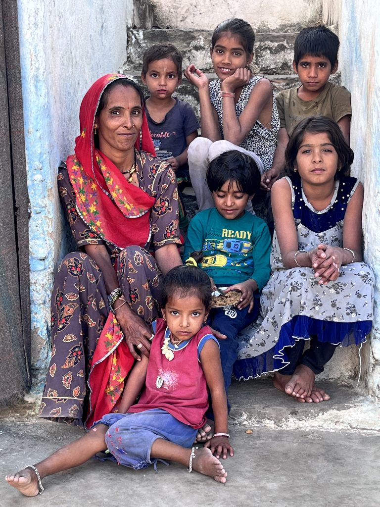 Prem Bai Rajput and her children