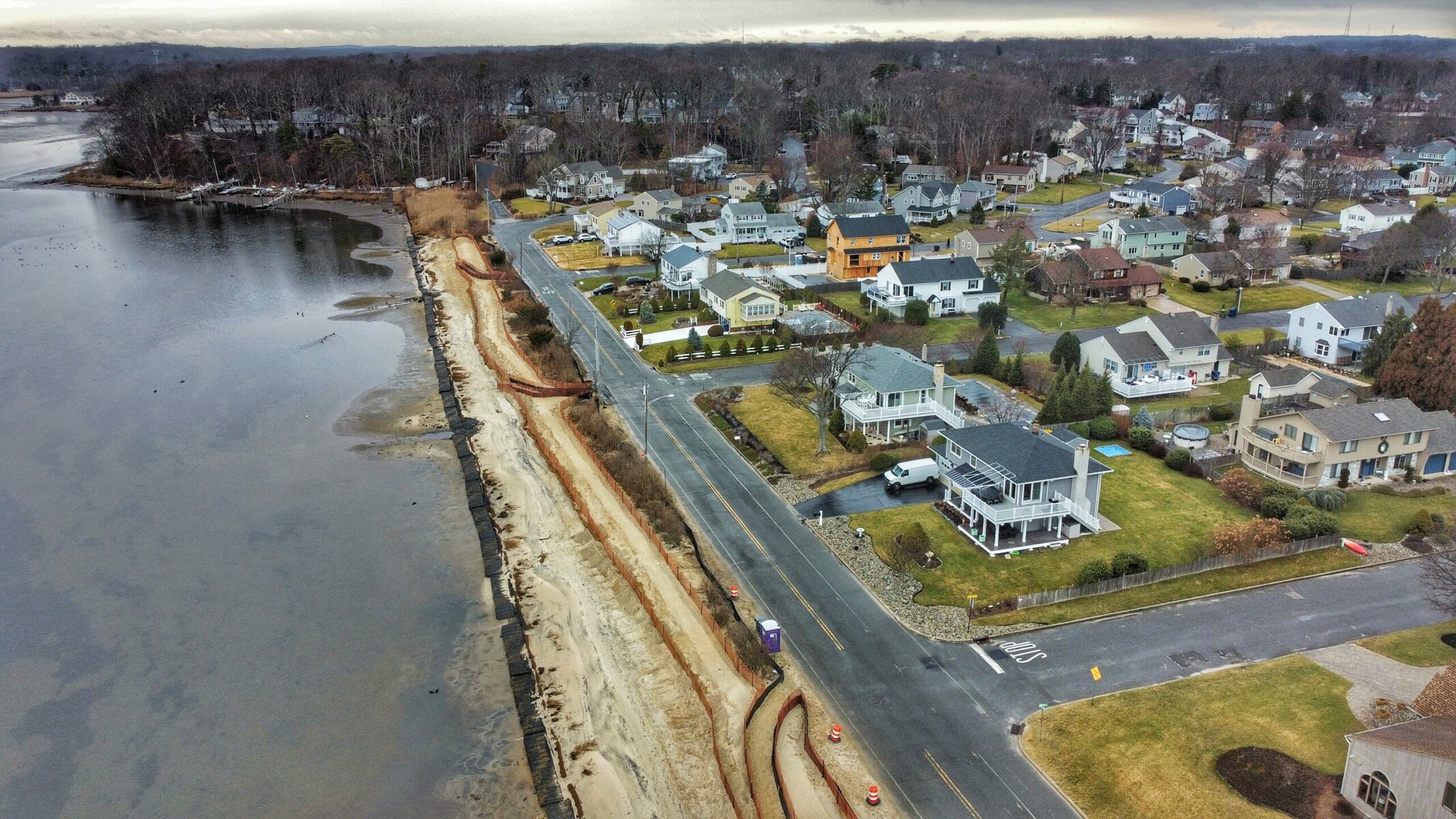 Shark River beach and waterfront homes