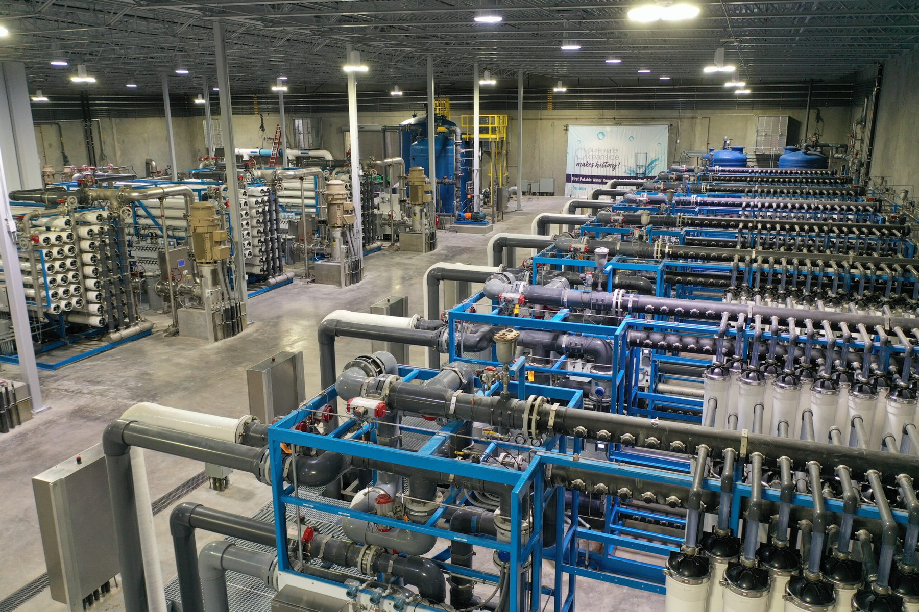 A view of the inside of the Pure Water Oceanside reclamation facility