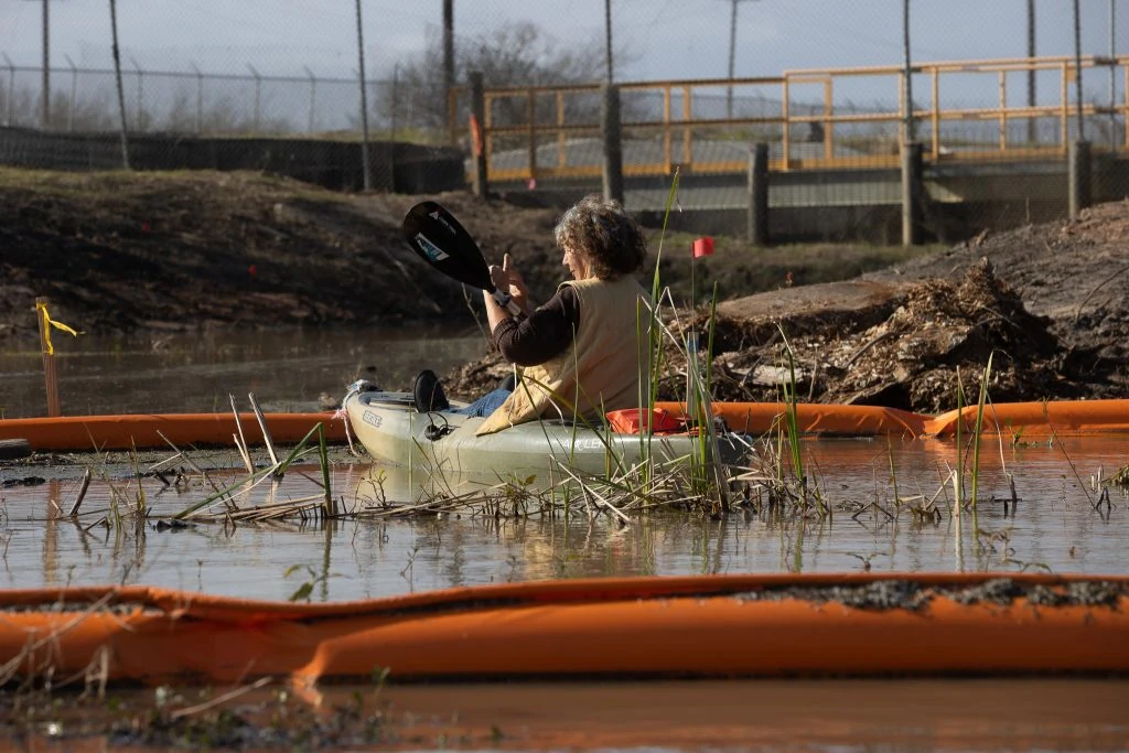 Wilson in her kayak.