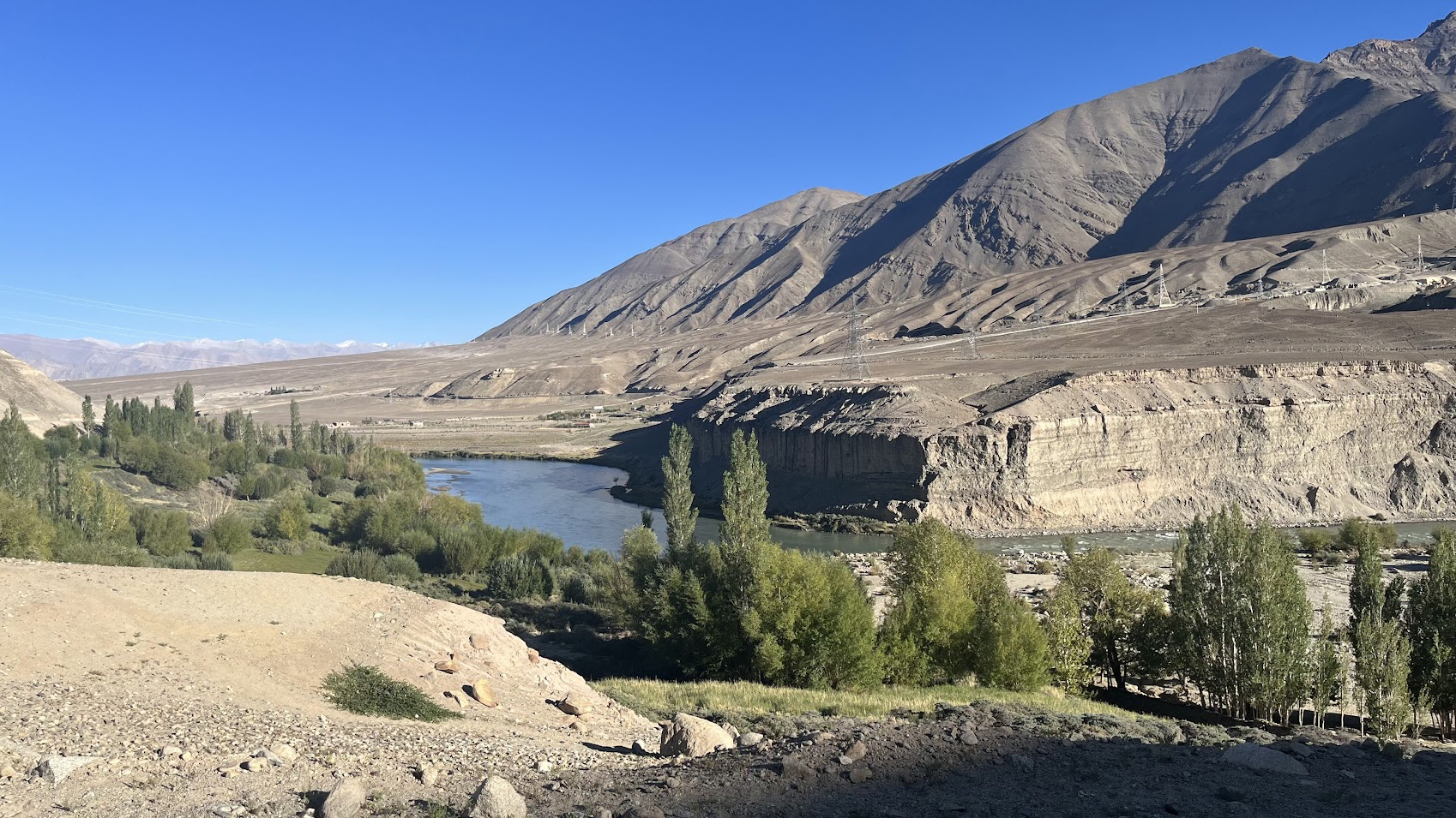 A desert landscape at the SECMOL campus in India.