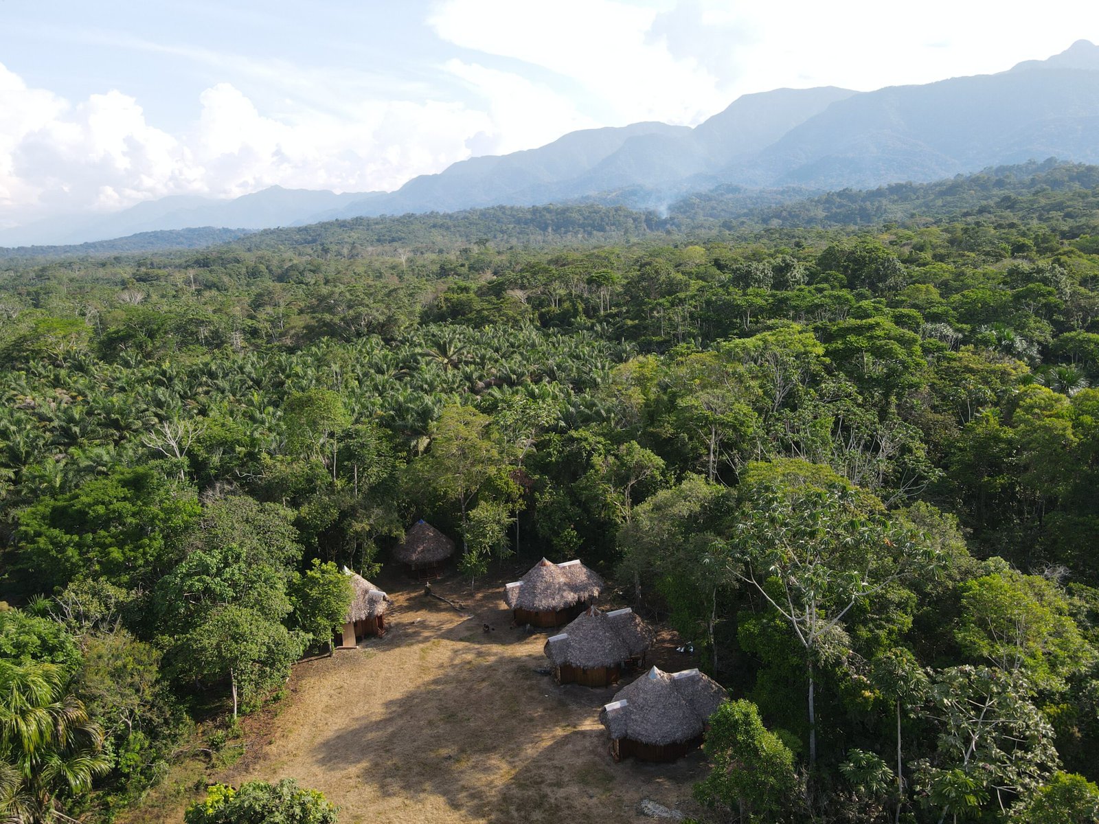 Ecotourism huts in the Yamino community.