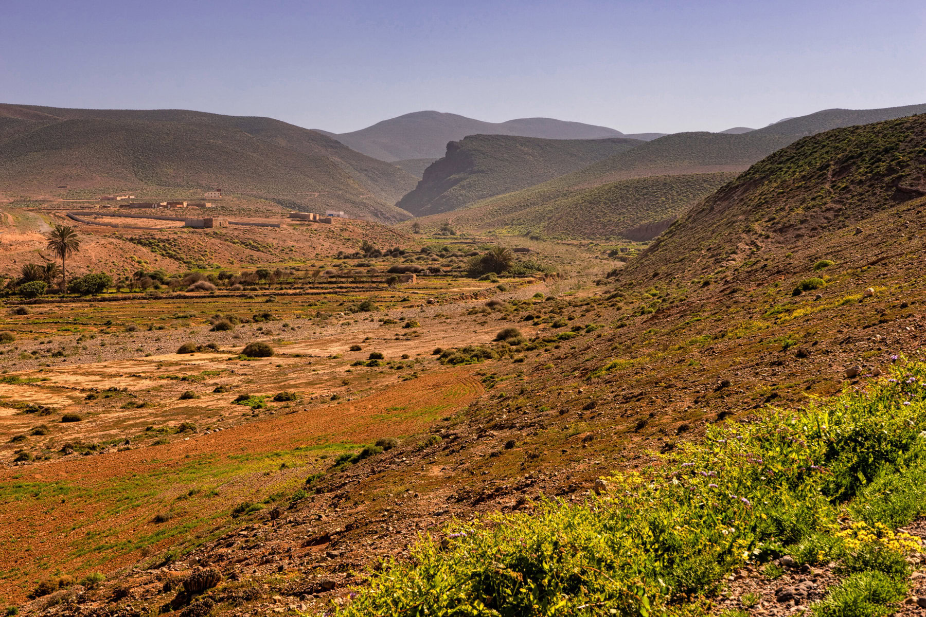 A dry river valley near Sidi Ifni.