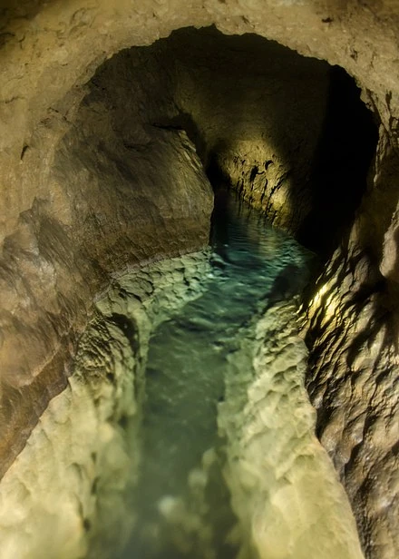 Water channel of qanats in Ghasabeh, Iran.