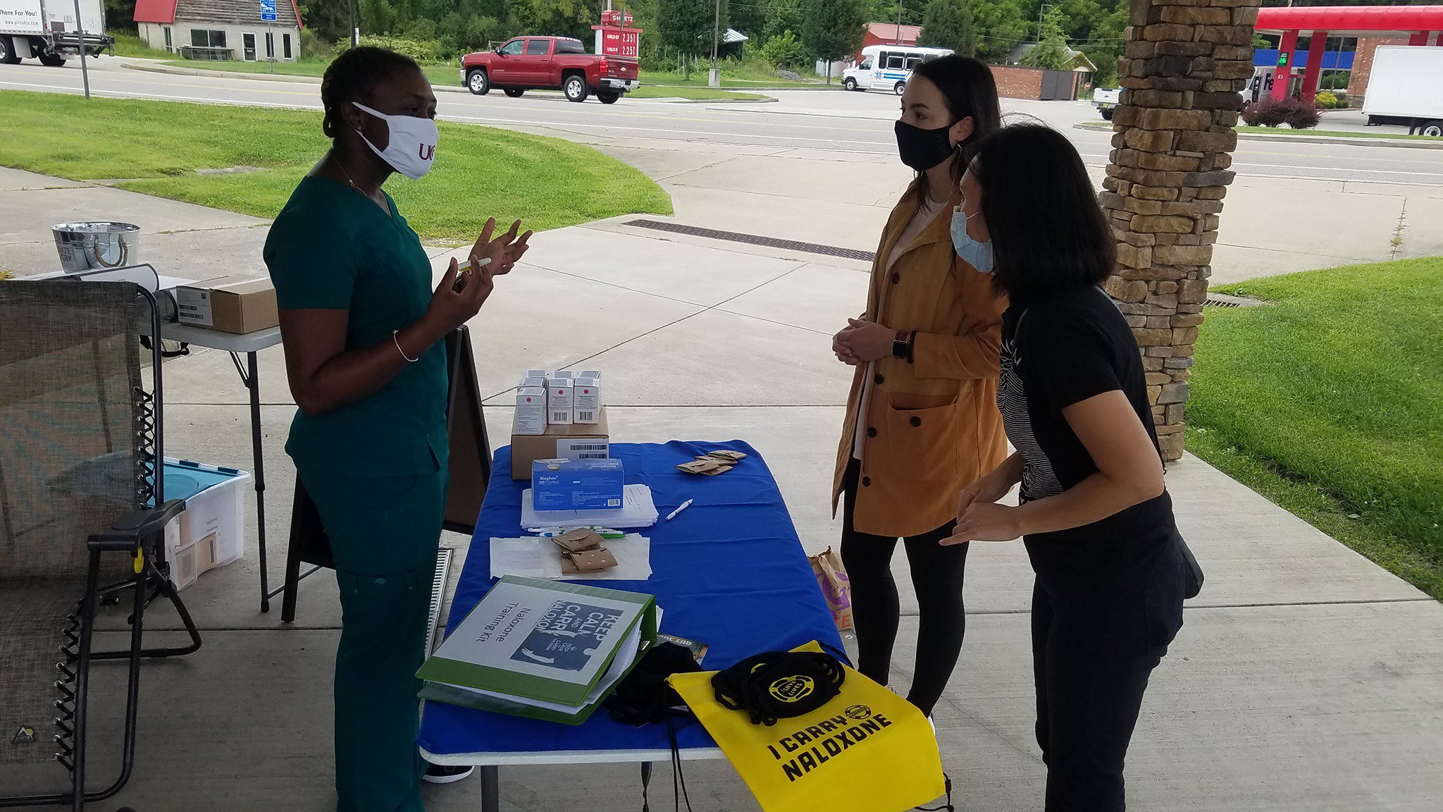 A free naloxone event in West Virginia.