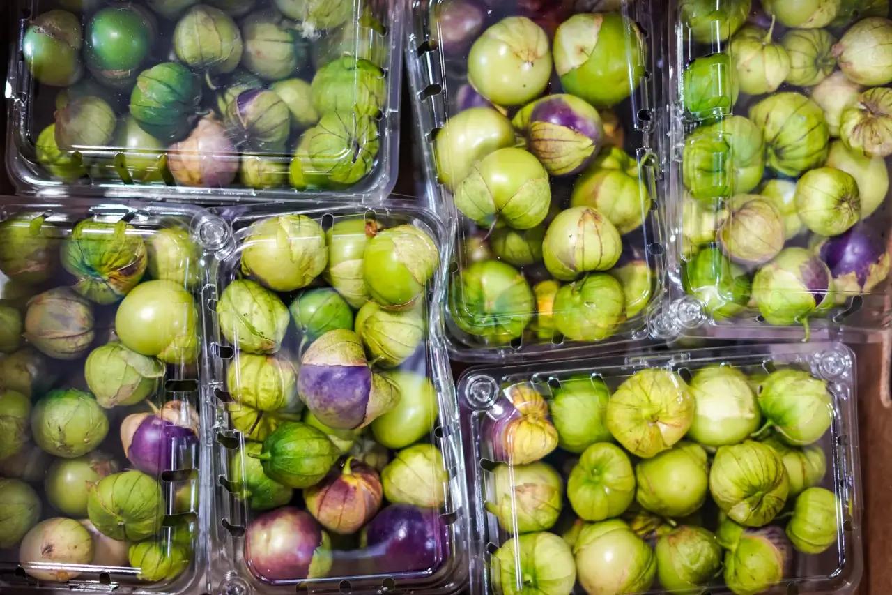 Tomatillos at the SLO Food Bank.