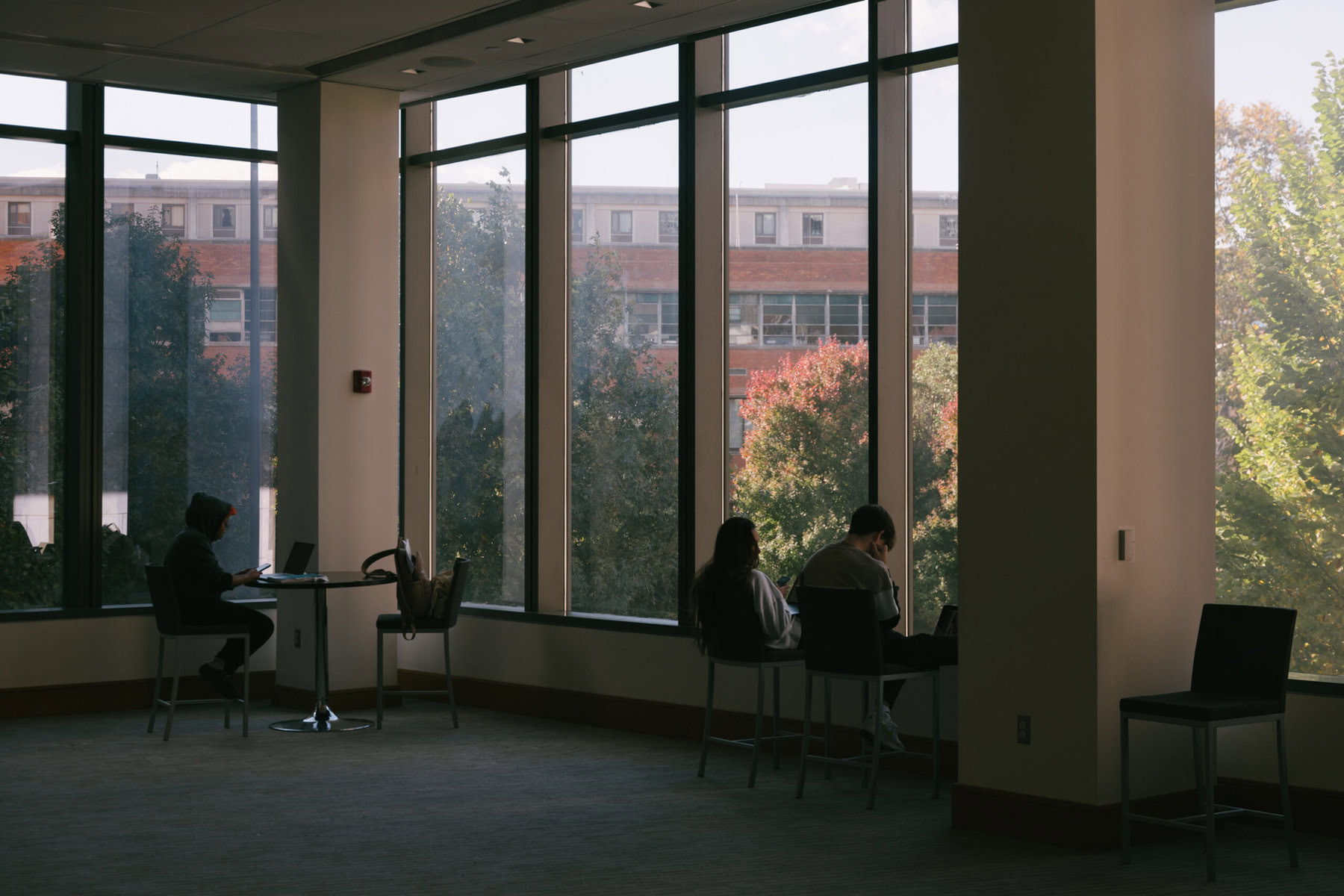 Students on campus at Drexel University, in Philadelphia, Pennsylvania, on October 16, 2024.