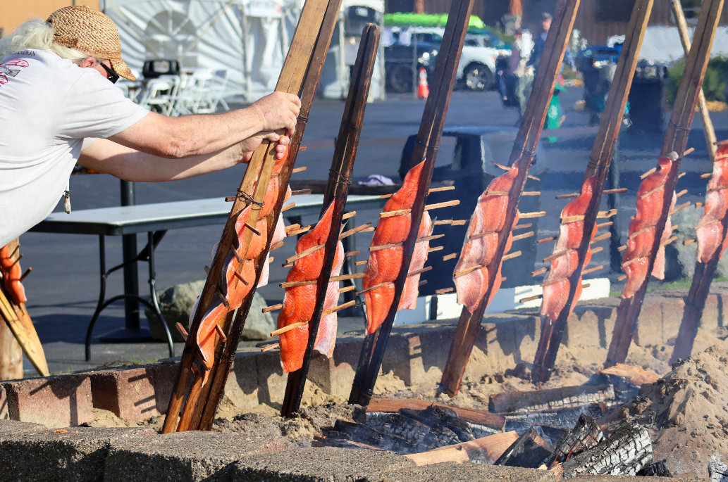 The annual Mill Luck Salmon Celebration and is another example of the Coquille tribe’s Potlatch spirit.