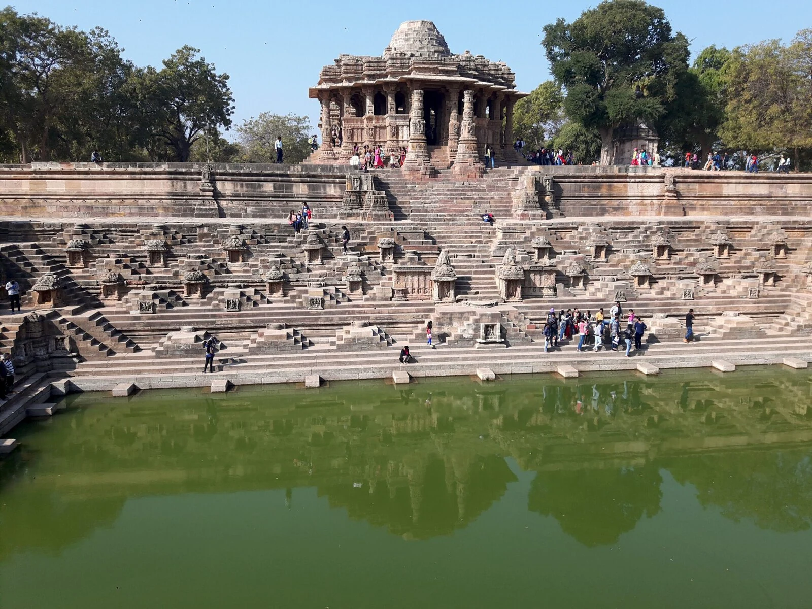 Surya Kund stepwell, part of the Modhera Sun Temple complex in Gujarat.