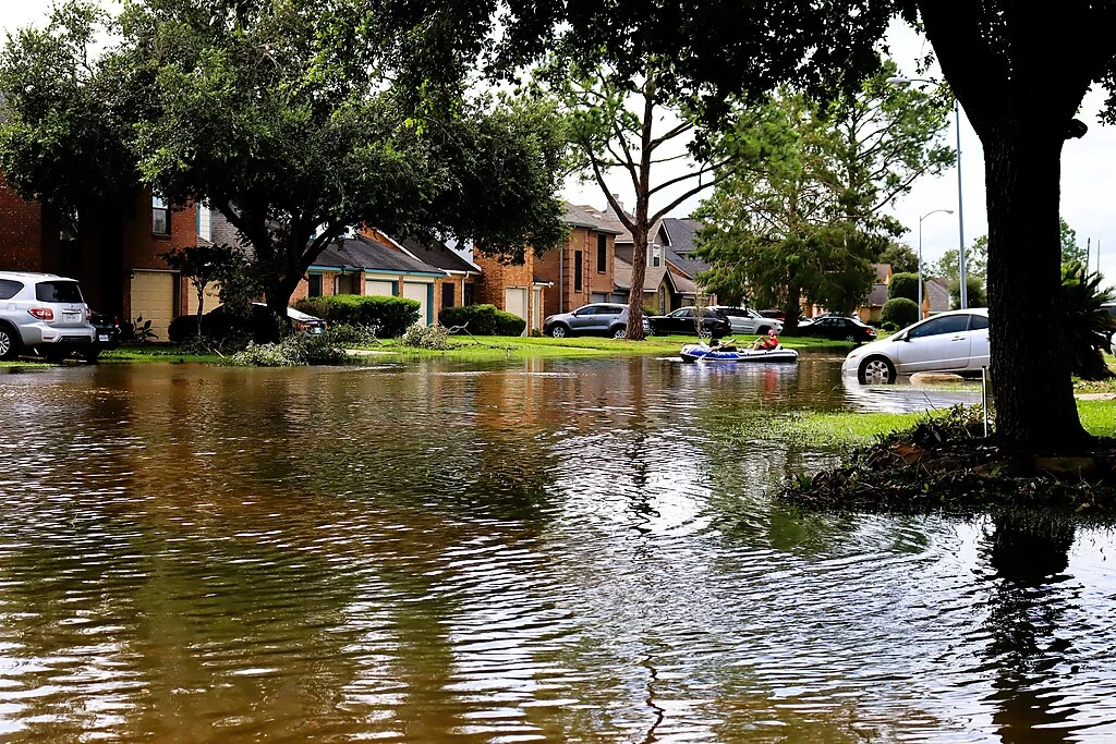 A flooded neighborhood in Houston.