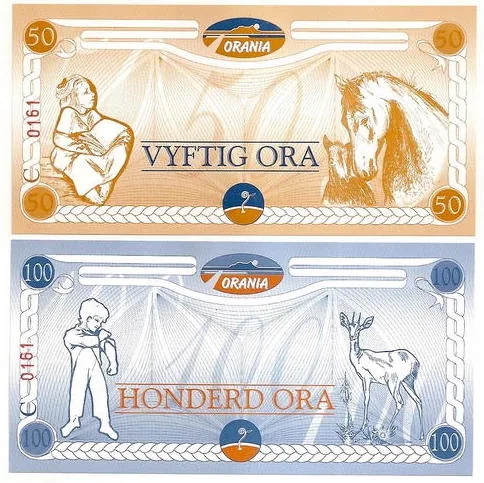 The Ora is the local currency of Orania, South Africa.